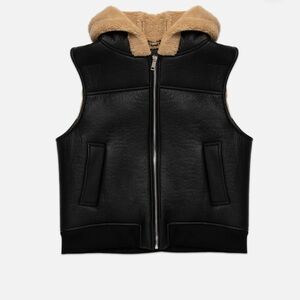 This is the Brad Hooded Vest black w/tan